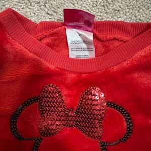 Disney Red Sequin Bow Sweater